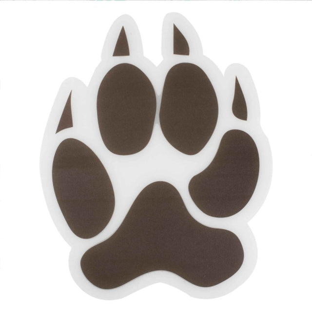 Colorful animal pawprint floor stickers, pack of 6, perfect for guiding guests at jungle-themed parties.