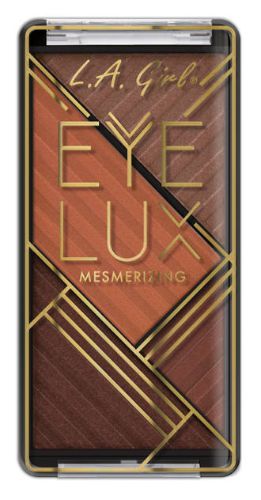 LA Girl Eyelux Eyeshadow - Energize palette showcasing 16 pigmented shades in matte, satin, and metallic finishes.