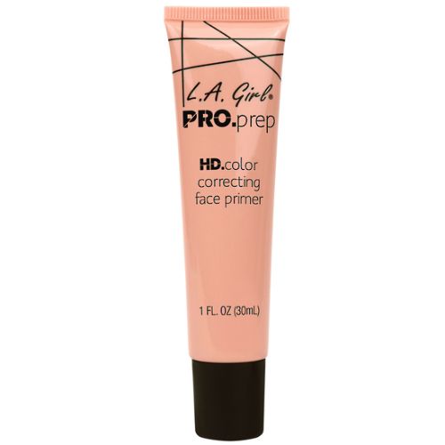 LA Girl Pro Prep Cool Pink Primer brightens and hydrates skin, correcting uneven tone for a radiant makeup base.