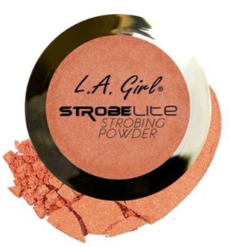 LA Girl Strobe Lite Powder in 40 Watt, a silky highlighter for radiant cheeks, bright eyes, and sculpted features.