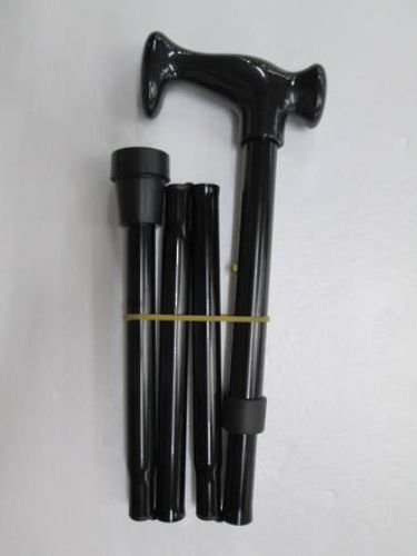 Folding Walking Stick - Black