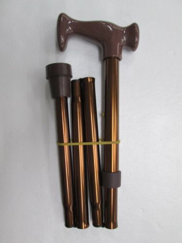 Folding Walking Stick - Brown