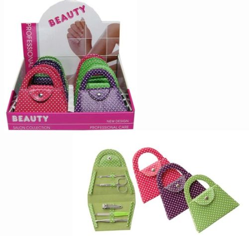 Manicure Set Spot Design 4pc Display - 12pcs