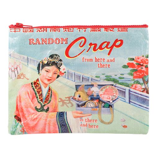 Eco-friendly zipper pouch with vintage Chinese art, perfect for organizing essentials in style.