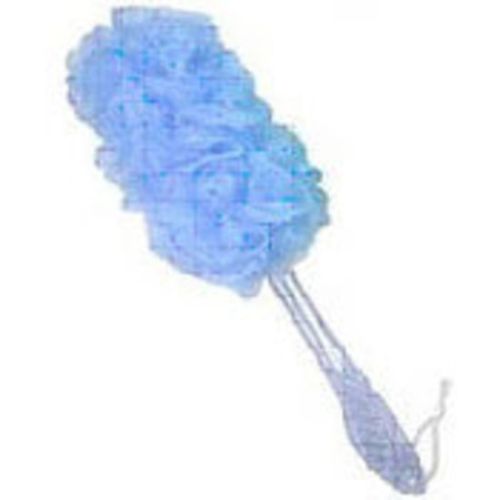 Acrylic Long Handle Bath Mesh Sponge Blue
