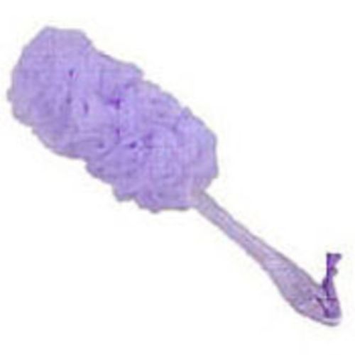 Acrylic Long Handle Bath Mesh Sponge Purple