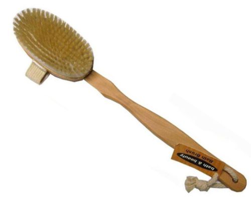 Wooden Body Brush Long Handle Bath Bg01