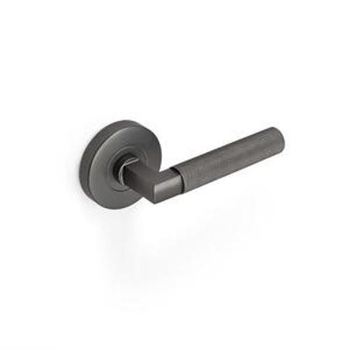 Scarlett Knurled Dummy Handle Satin Graphite - Miles Nelson