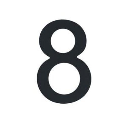 Hardware Adhesive Number 8 Matt Black 76mm