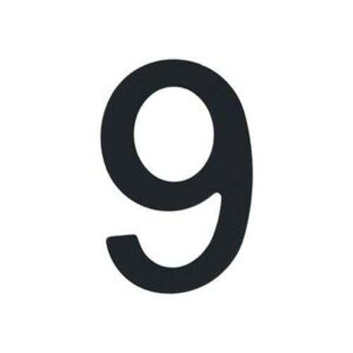 Hardware Adhesive Number 9 Matt Black 76mm
