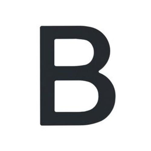 Hardware Adhesive Letter B Matt Black - Elements Hardware 76mm