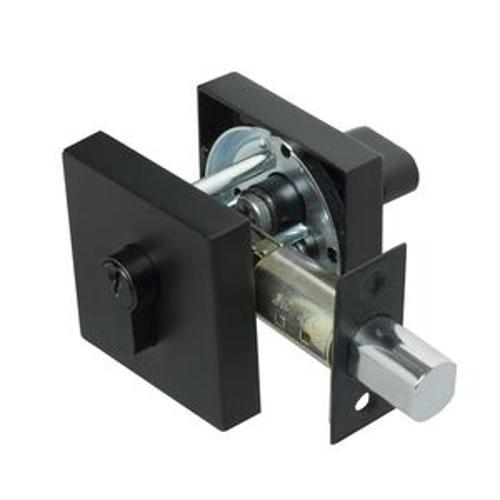 S Range Square Deadbolt Matt Black DEAD1BLK - Miles Nelson