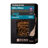 Decking Screw Raised Head SS316 Bronze - Ecko 10g x 65 250