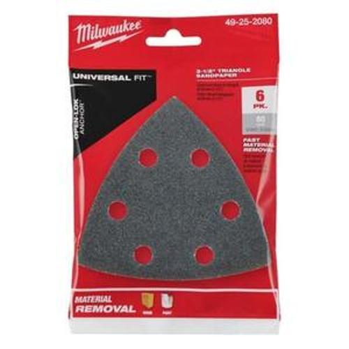 Sand Paper 80 Grit 6 Pk 49252080 - Milwaukee