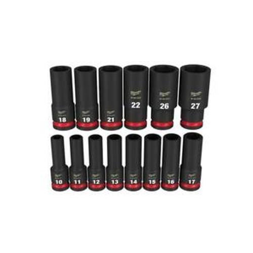SHOCKWAVE Impact Socket Set 1/2 Inch Drive 14 Piece Metric Deep 6 Point 49667014