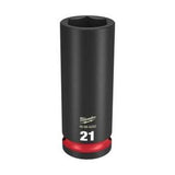 SHOCKWAVE Impact Socket 1/2 Inch Drive - Milwaukee 21mm Deep 6 Point 49666282