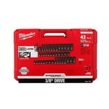 SHOCKWAVE Impact Socket Set 3/8 Inch Drive SAE & Metric 6 Point 43 Piece