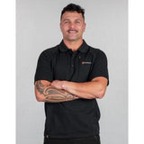 Seeker Technical Polo Tee Black - Bushbuck L