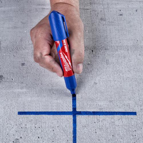 INKZALL Blue Marker Large Chisel Tip 48223257 - Milwaukee