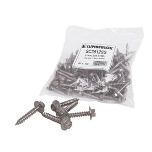 Screws 12g x 35mm Stainless Steel 100 Pack - LUMBERLOK