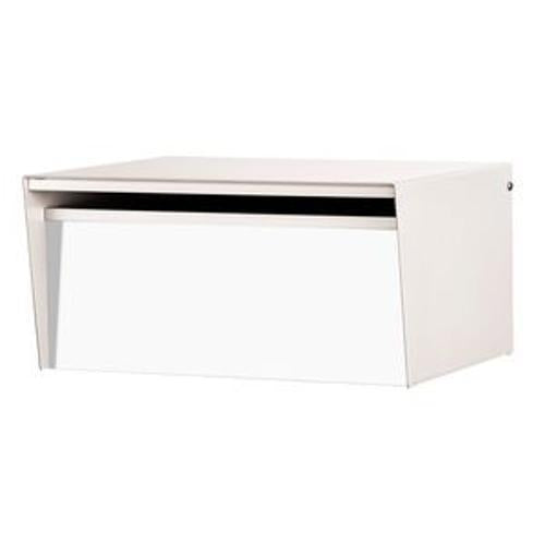 Metro Letterbox Back Open Silver Pearl/White - Box Design
