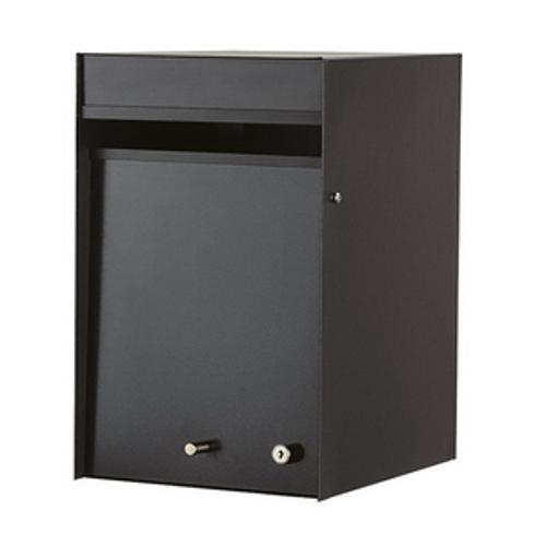 Designer Letterbox Front Open Full Black - Box Design