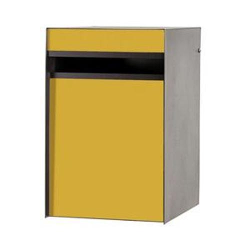 Designer Letterbox Back Open Black/Yellow - Box Design