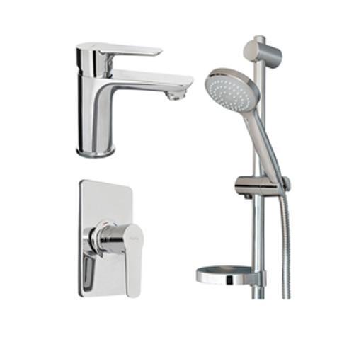 Goccia Tapware Set Basin/Shower/Hand Shower Set Chrome - Aquatica