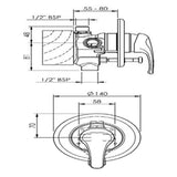 Promix Shower Mixer with Diverter Chrome - Methven