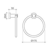 Cosmo Towel Ring Chrome - Caroma