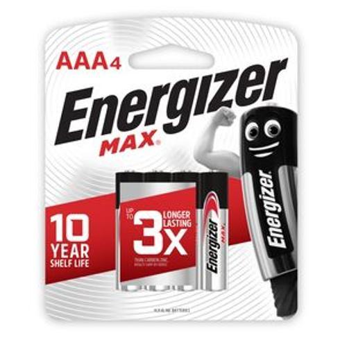Max Alkaline Battery AAA 1.5V 4 Pack - Energizer