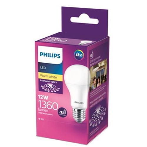 LED Light Bulb Non-Dimmable 12W 3000K Warm White - Philips