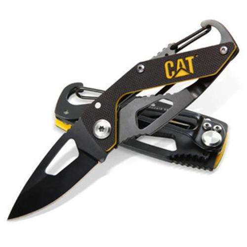 Folding Skeleton Knife With Carabiner and Black Blade - CAT 135mm 980266