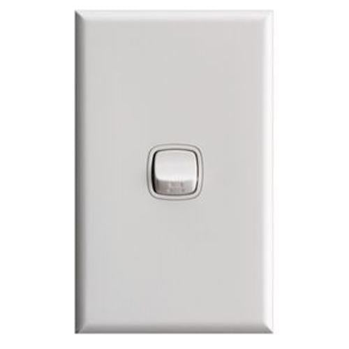 Excel Vertical Rocker Switch 1 Gang White - HPM