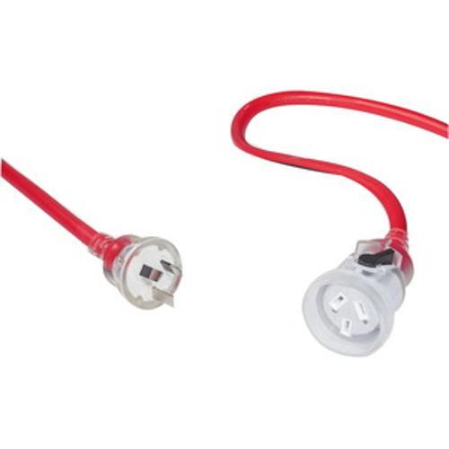 Extension Lead 20m Extra Heavy Duty With Locking Socket Red - HPM