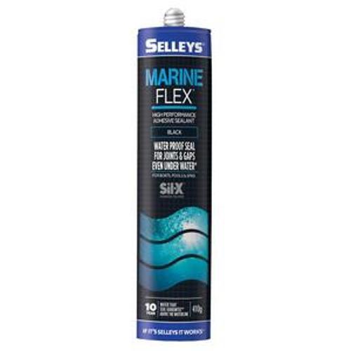 Marine Flex Adhesive Sealant Black - Selleys 410g