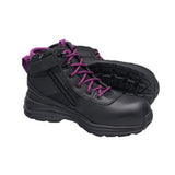 Womens 877 Zip Side Safety Boot Black Size 6 - Blundstone
