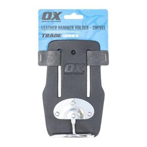 Trade Hammer Holder Black Leather Swivel - OX