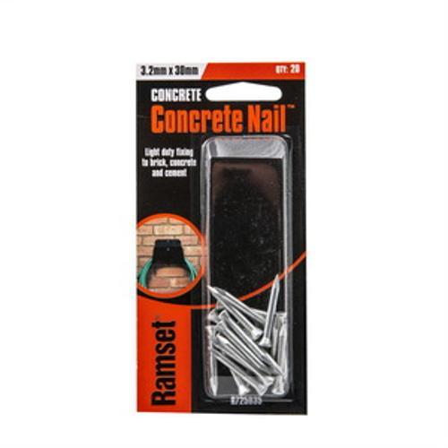 Concrete Nail M3.2 30mm Plain 20 Pack - Ramset