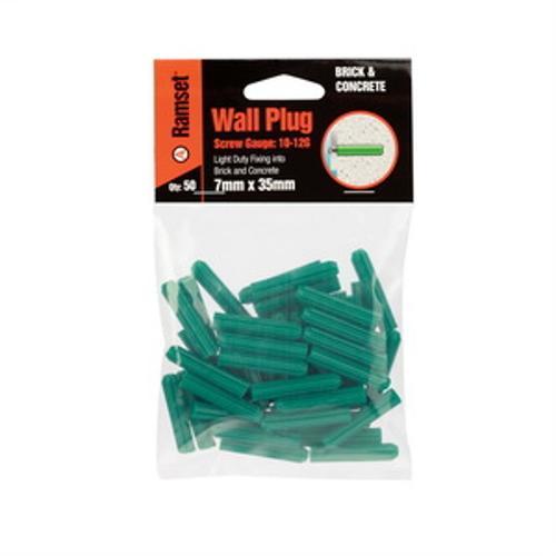 Wall Plug M7 35mm Green 50 Pack - Ramset