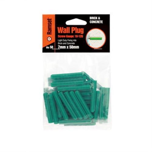 Wall Plug M7 50mm Green 50 Pack - Ramset