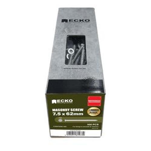 Masonry Concrete Screw Galvanised M7.5 62mm long T30 Driver including Masonry