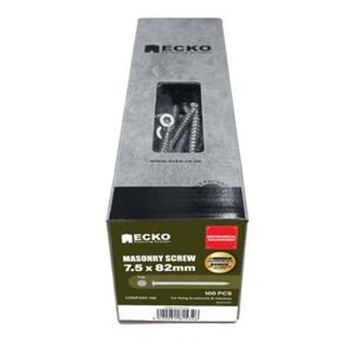 Masonry Concrete Screw Galvanised M7.5 82mm long T30 Driver including Masonry