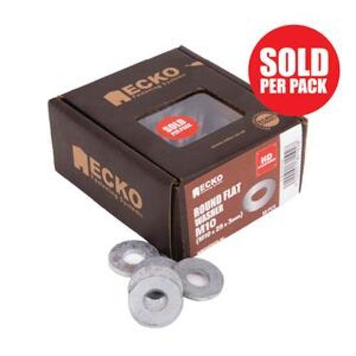 Round Washer Galvanised M10 - Ecko 25mm sold as per a 50 box