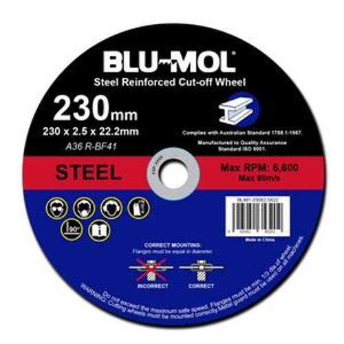 Metal Cut-Off Wheel 230 x 2.5 x - Blu-Mol 22mm