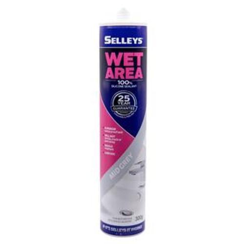 Wet Area Silicone Sealant Mid Grey - Selleys 300g