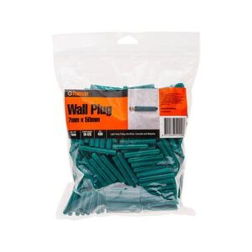 Wall Plug Masonry Anchor M7 diameter - Ramset 50mm long Green in 400 Pack
