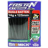 Fasten Strong Bugle Head Batten Screw 14g 125mm Black T40 inc. Driver Bit 100pk