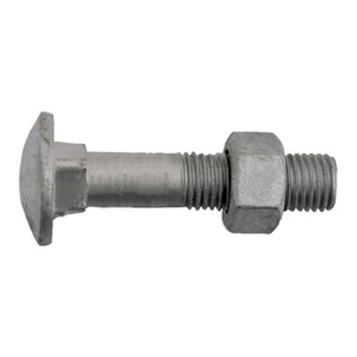 Coach Bolt and Nut 16 x - Ecko 75mm 4.6 Galvanised Steel