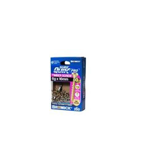 SureQuik Pro Wood Screw - Bremick 6G 16MM ZINC T15